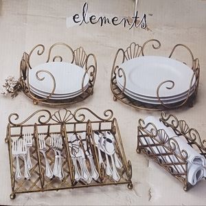 Four piece buffet serving set